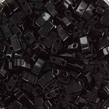 miyuki half tila 5x2.3 mm - opaque black(5 gr)